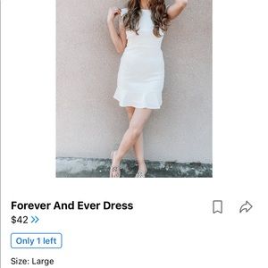 White dress. Brand new with tags. Never worn.